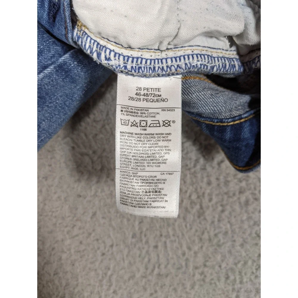 GAP Denim Short Womens 28P Blue Stretch Distressed Frayed Hem Indie Festival Y2K